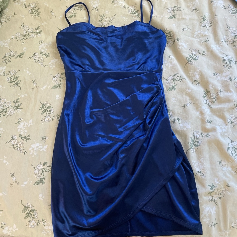 Windsor Royal Blue Satin Mini Dress